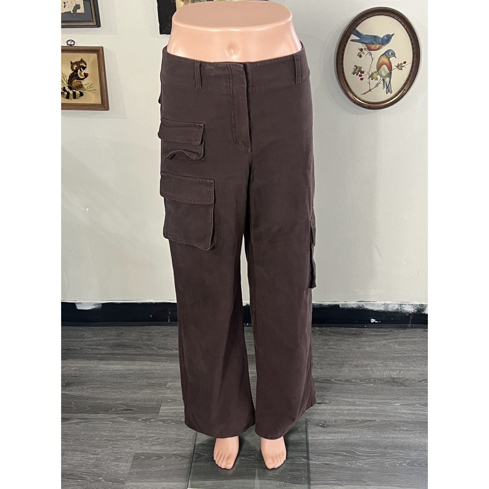 Wilfred Free Aritzia Brown Utility Cargo Pants Straight Leg Trousers Size 4